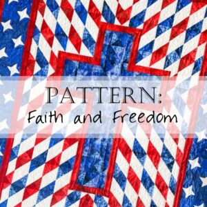 Quilt Faith Freedom Americana Patriotic Christian Cross Header
