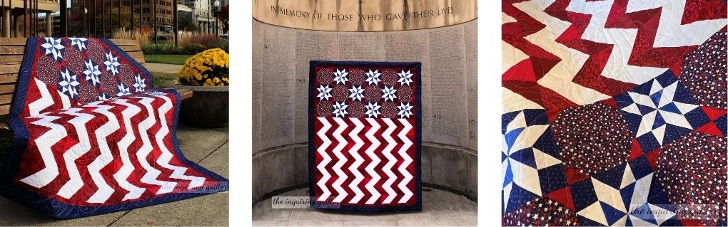 Patriotic Quilt Pattern Collage for The Inquiring Quilter