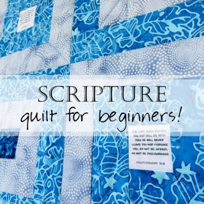 Beginner Christian Scripture Quilt Tutorial Pattern Video 8